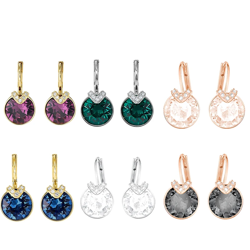 

swa Fashion Ladies Jewelry Bella Crystal Series Ladies Earrings Banquet Earrings Jewelry Fashion Ladies Earrings