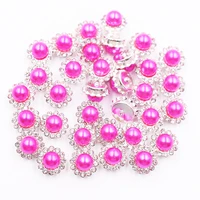 pink pearl claw sewing rhinestones abs pearl sew on crystal stones use for clothing decoratione diy 12mm