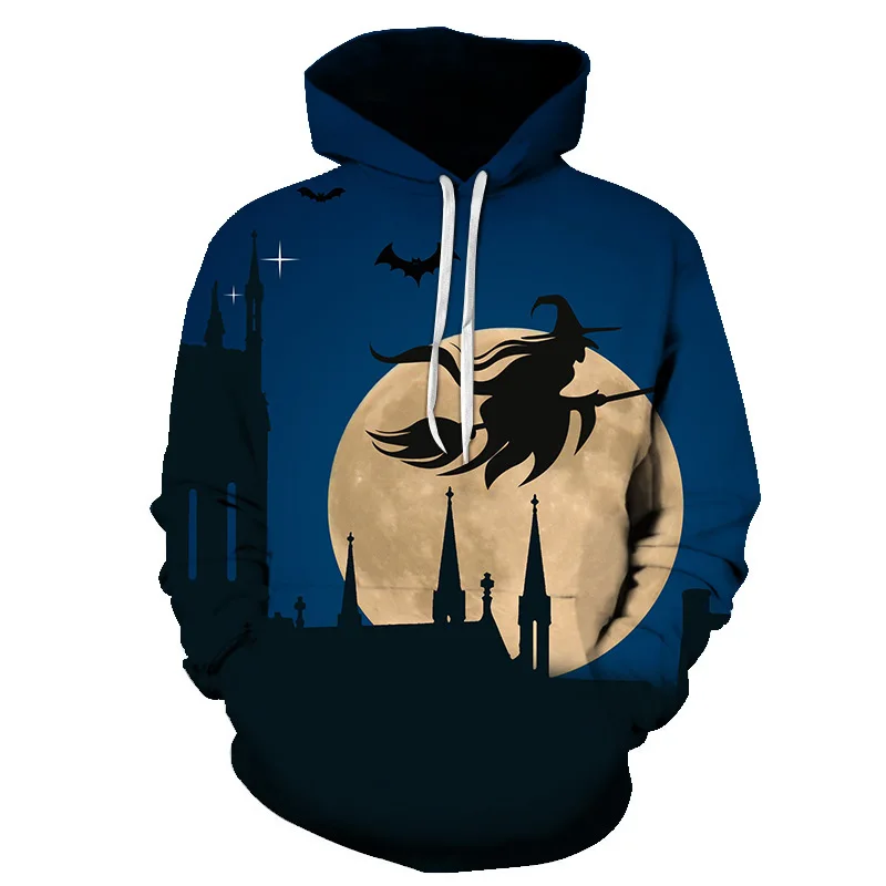

Hoodie men's and women's same style 3D printing Halloween pumpkin Harajuku men's long-sleeved hip-hop pullover polyester