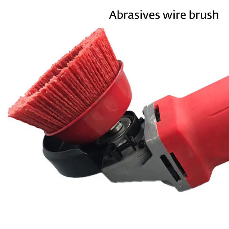 

120mm Cup Nylon Abrasive Brush Wheel M14 M16 Pile Polymer-abrasive 5inch Angle Grinder Tool Grit 80 Angle Grinder Tool New 2021