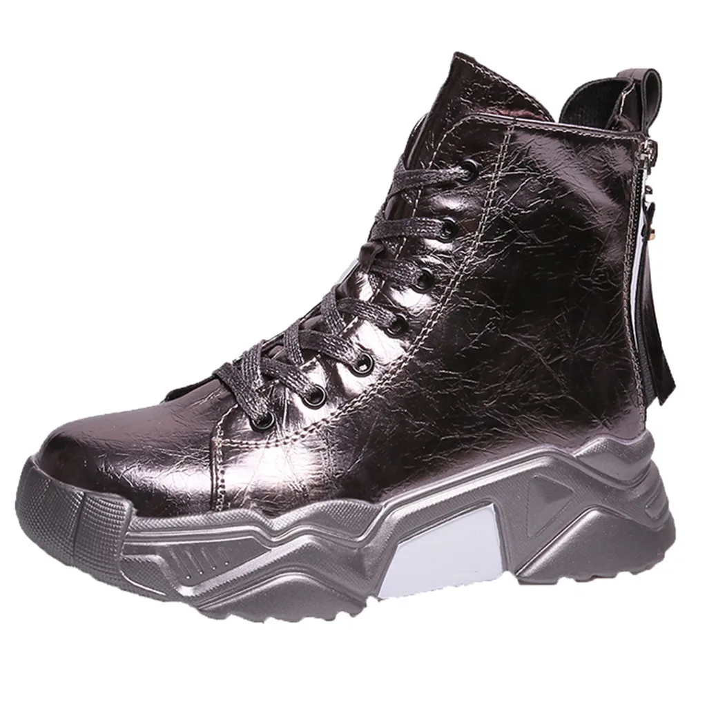 Женская модная обувь на плоской подошве повседневные женские ботинки толстой