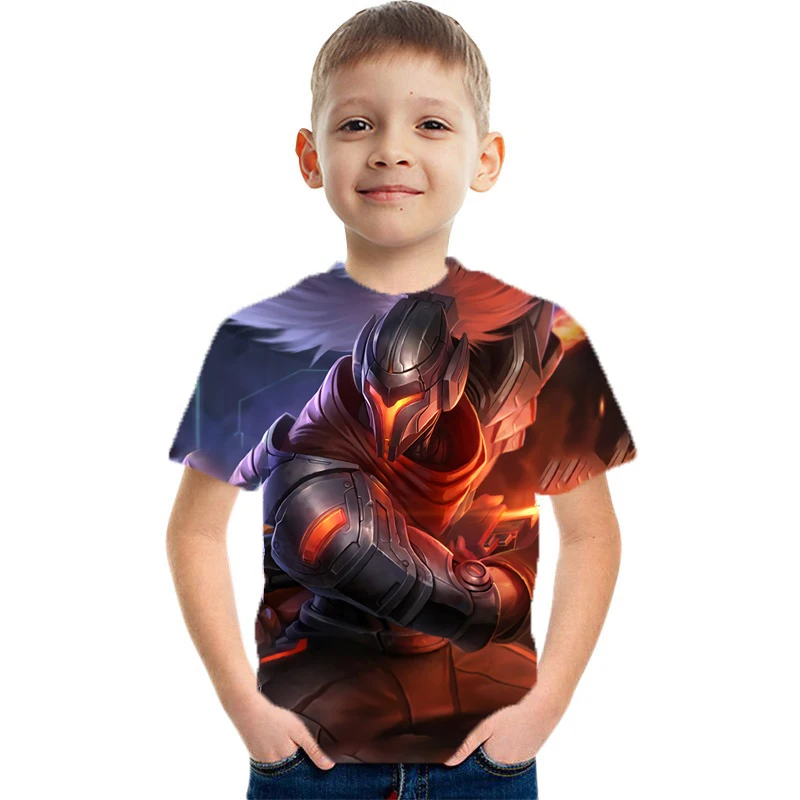 

3D printed TShirt League of Legends Children's Yasso Allen ice Funny tee For Girls Baby Boys Summer Tshirt Casual o-neck Clothes