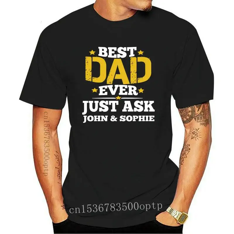 

Персонализированные мужские футболки Best Dad Ever, подарок на день отца, белый