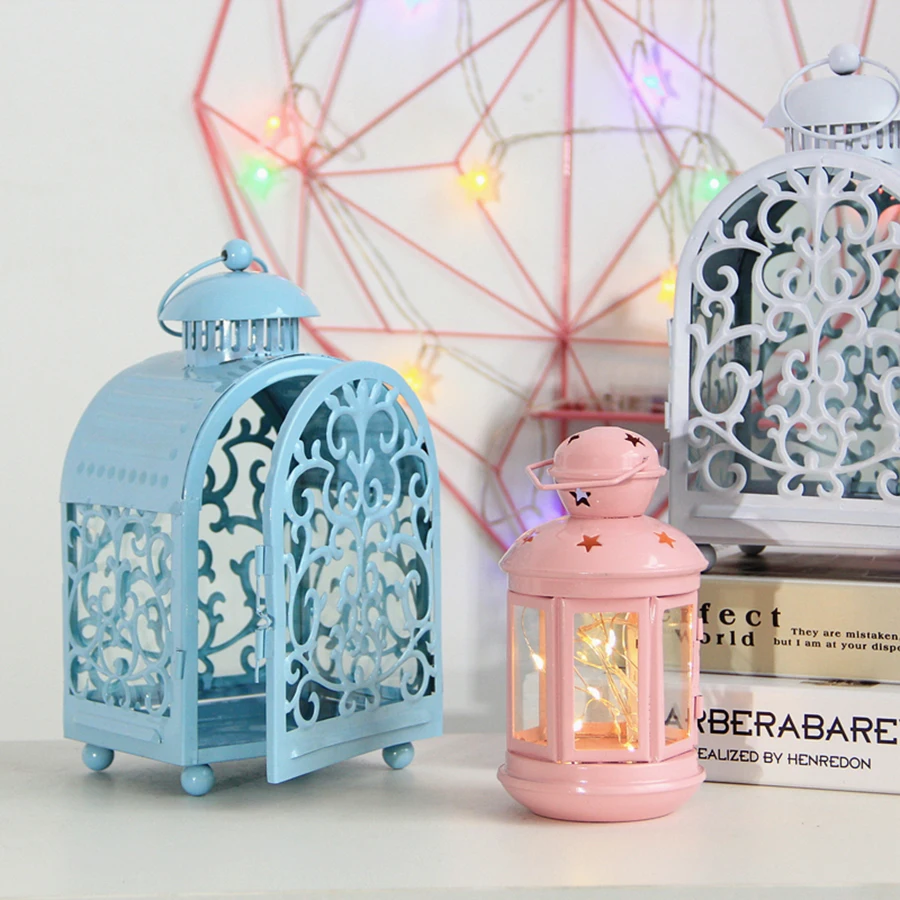 Скандинавский простой подсвечник из кованого металла для Хэллоуина свадебные