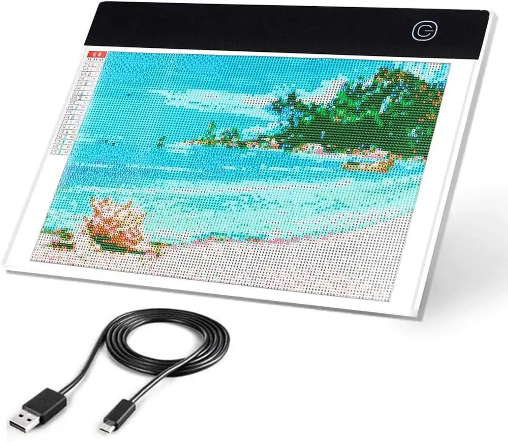 

A3 LED Light Pad for Diamond Painting - USB Powered Light Box Dimmable Brightness Light Board, Apply to Full Drill & Partial Dri