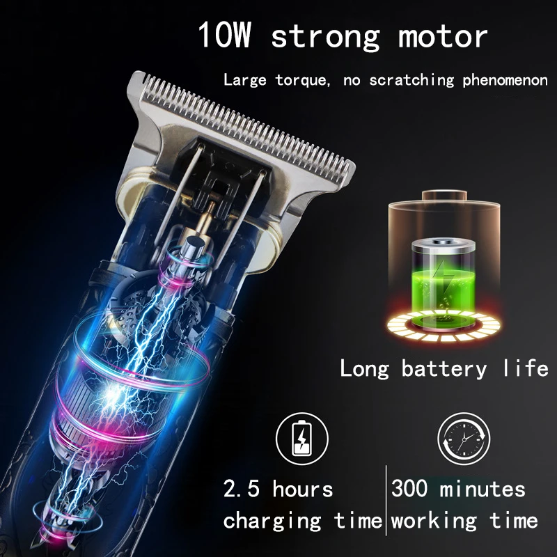 Машинка для стрижки волос с ЖК-дисплеем 0 мм USB | Бытовая техника