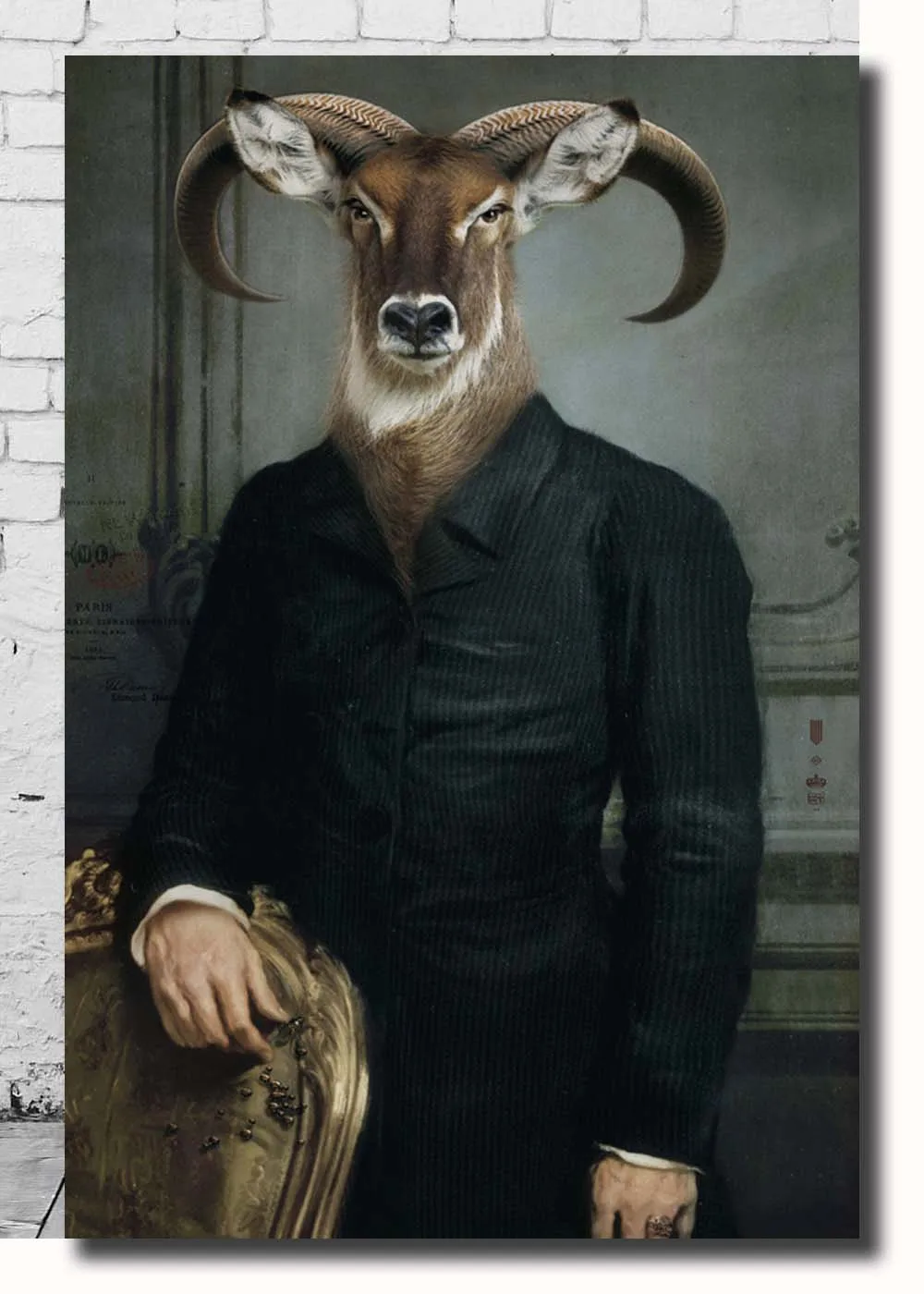 T579 современного искусства животных Собака козы абстрактной арт работы