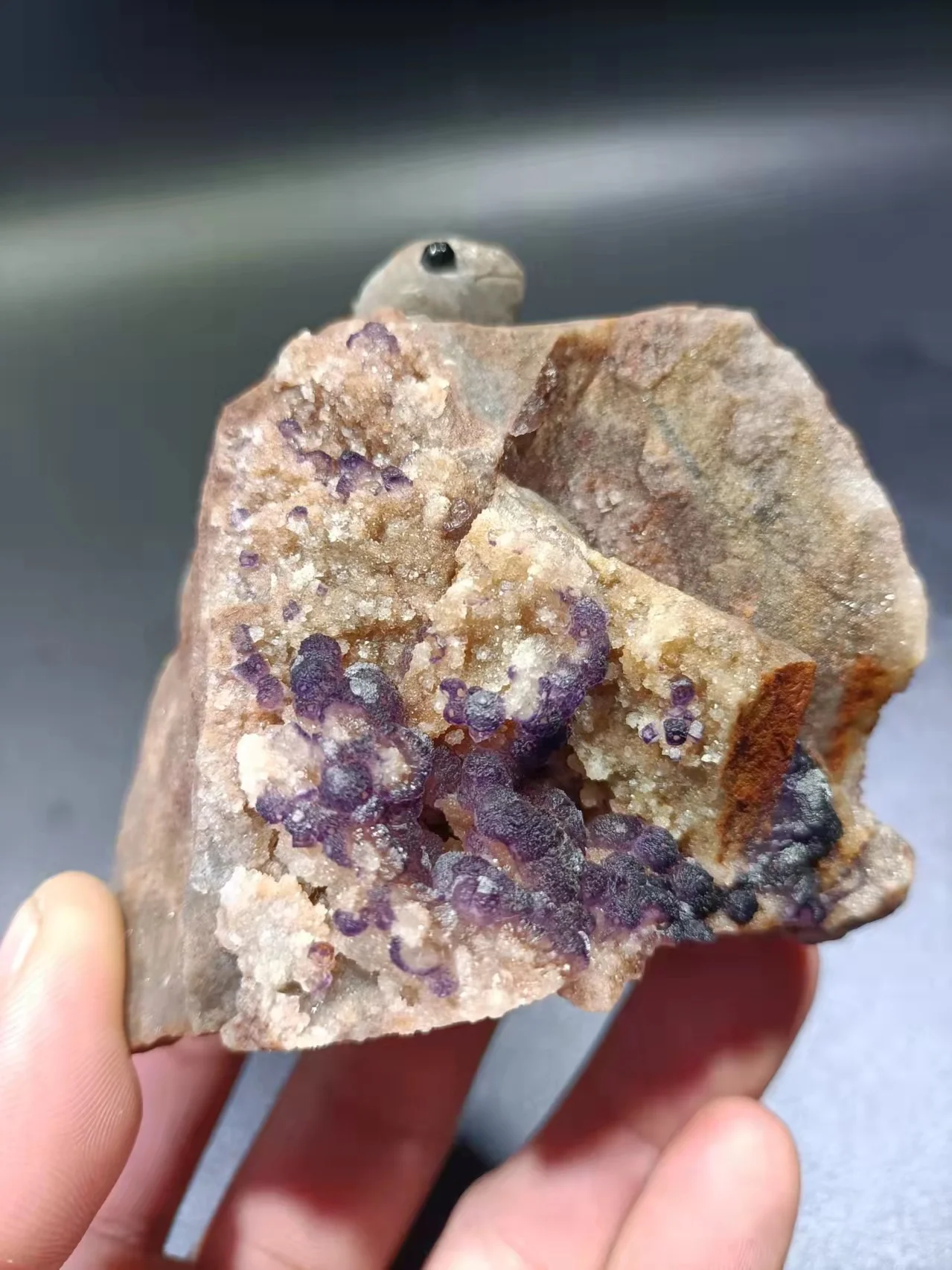 Натуральный кварцевый кристалл раствор флюорита symbiont минеральный образец