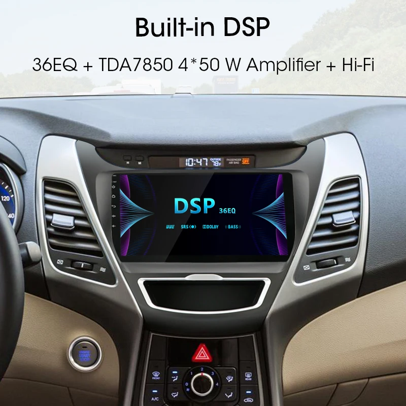 Jansite RDS DSP 9 &quotАвтомагнитола для hyundai Elantra 2012-2015 Android 36EQ 2G + 32G сенсорный экран