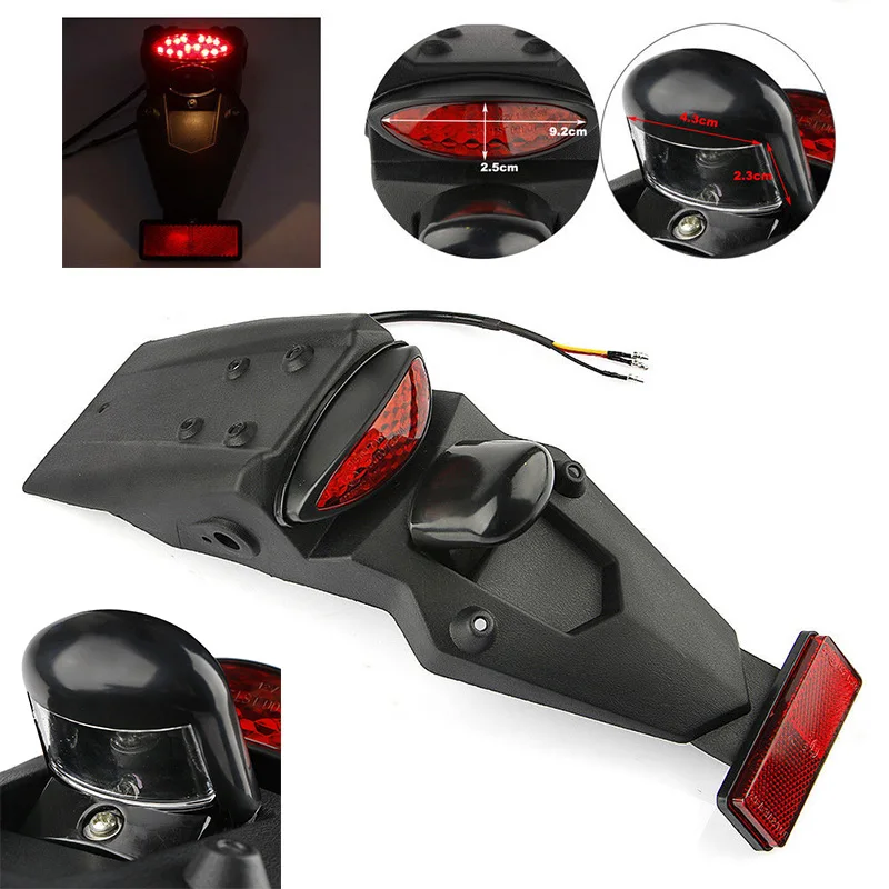 

1pc Motorcycle Rear Fender-Mudguard LED Brake Running Tail Light For Honda Parts