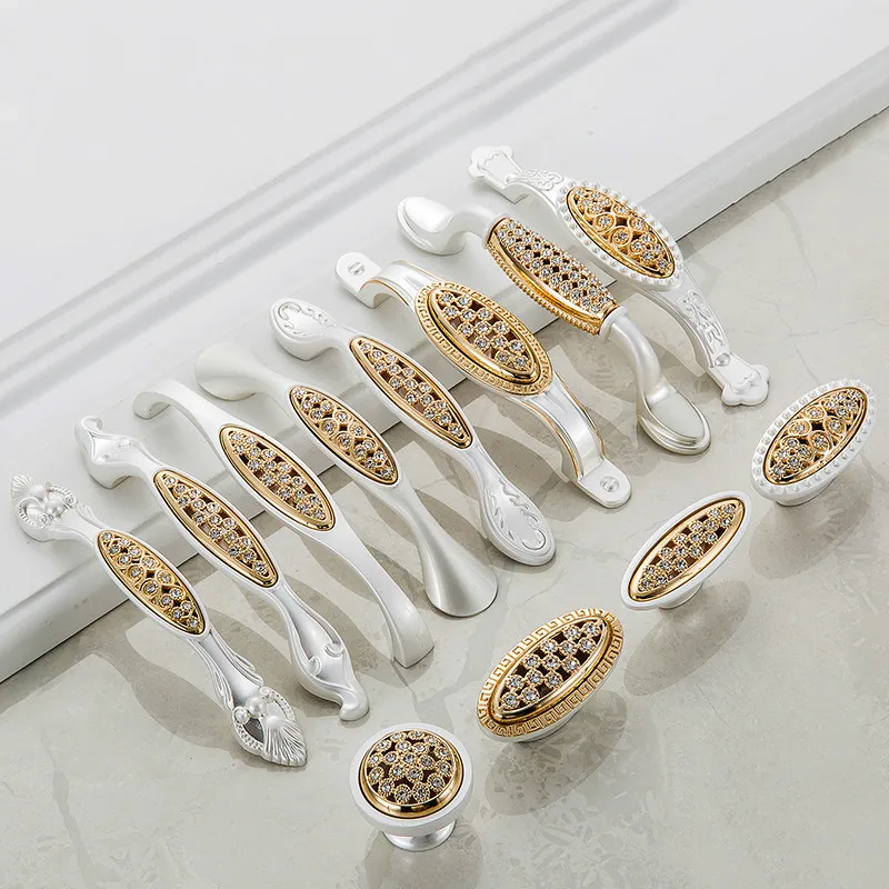 Ручка дверная из цинкового сплава с кристаллами | Обустройство дома