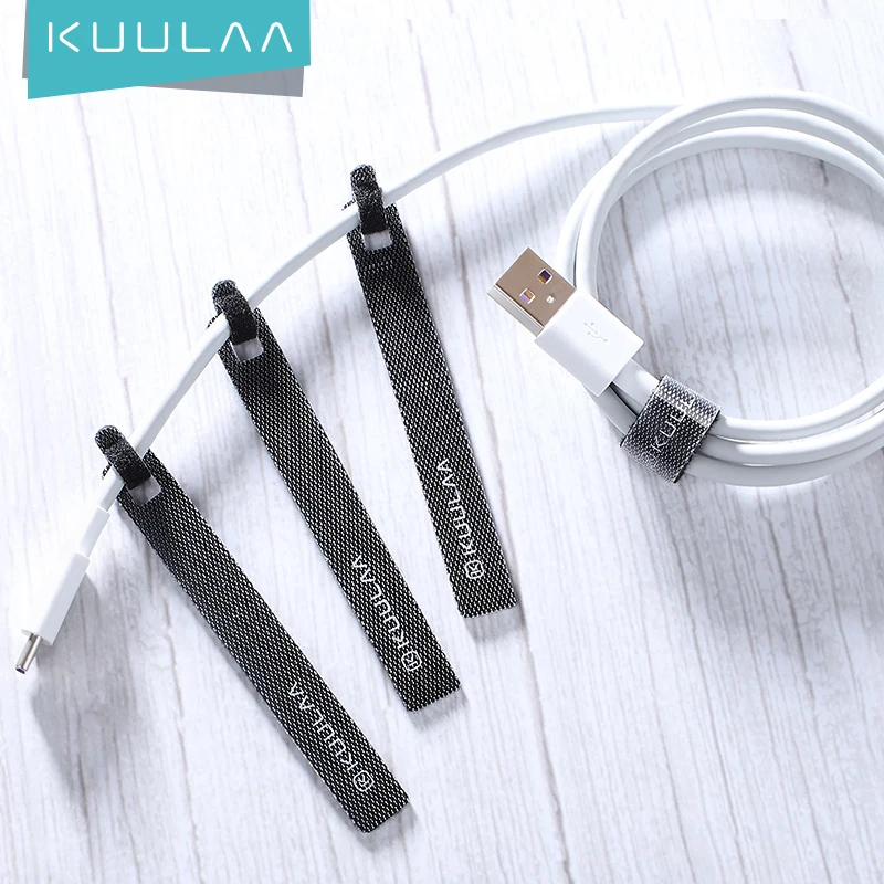 

KUULAA Cable Organizer Wire Winder Cable Holder 14cm For Mouse Cord Earphone HDMI Aux USB Cable Management Wire Cable Protector