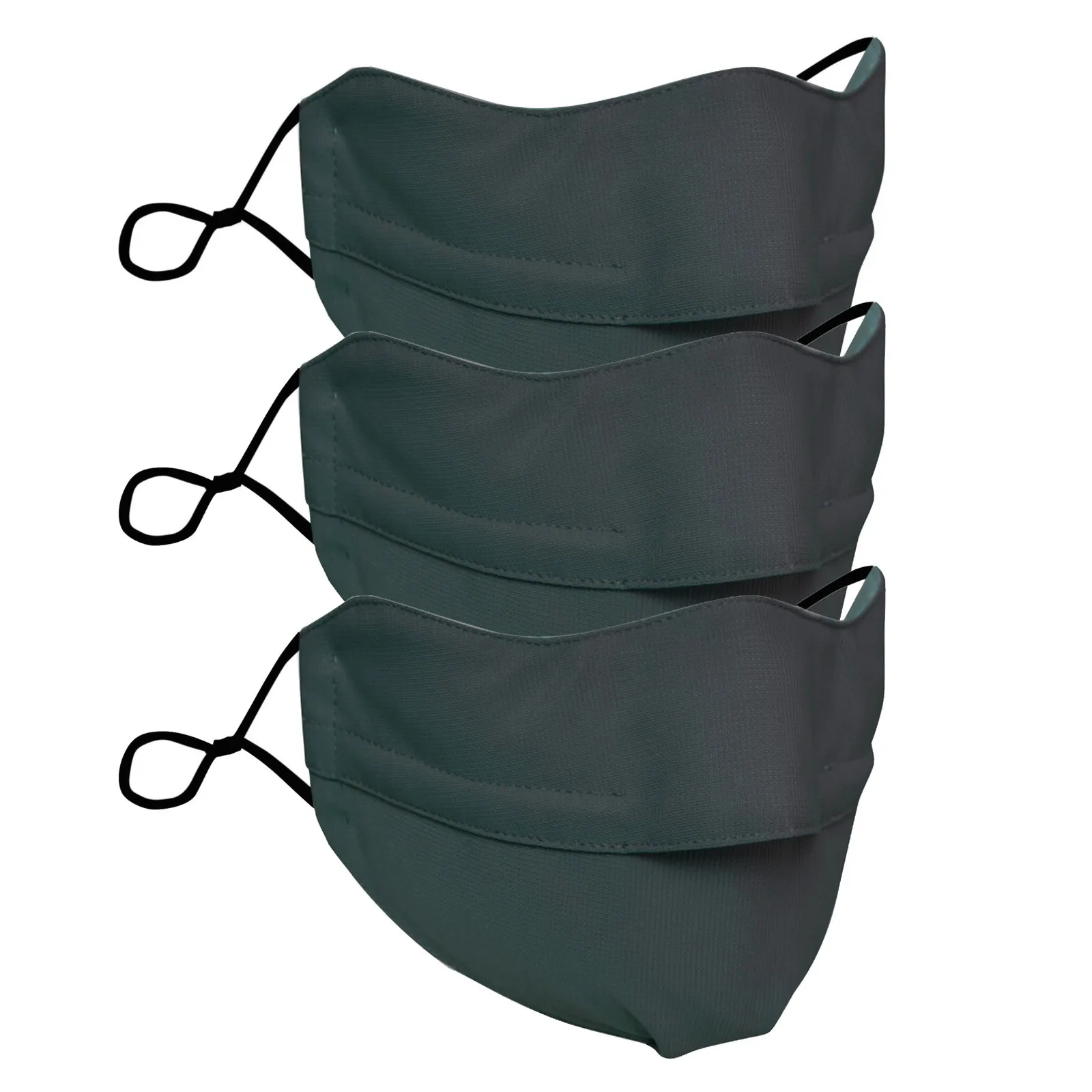 3-х штучные хлопковые маски для рта и лица, защищающие от пыли, стиральные, для взрослых, с темно-синим цветом и защитным щитком для носа и рта для людей, носящих очки - Mascarilla on.