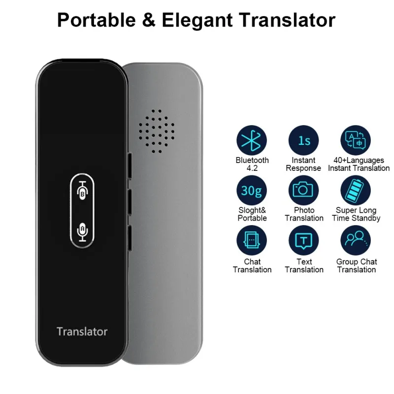 

G6X Portable 3 In 1 Smart Translator With 40+ Languages Instant Bluetooth Translator Support Voice/Text/Photographic New
