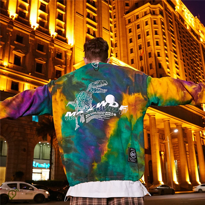Crewneck Толстовка мужская хип хоп Хлопок Уличная одежда с длинным рукавом Толстовка