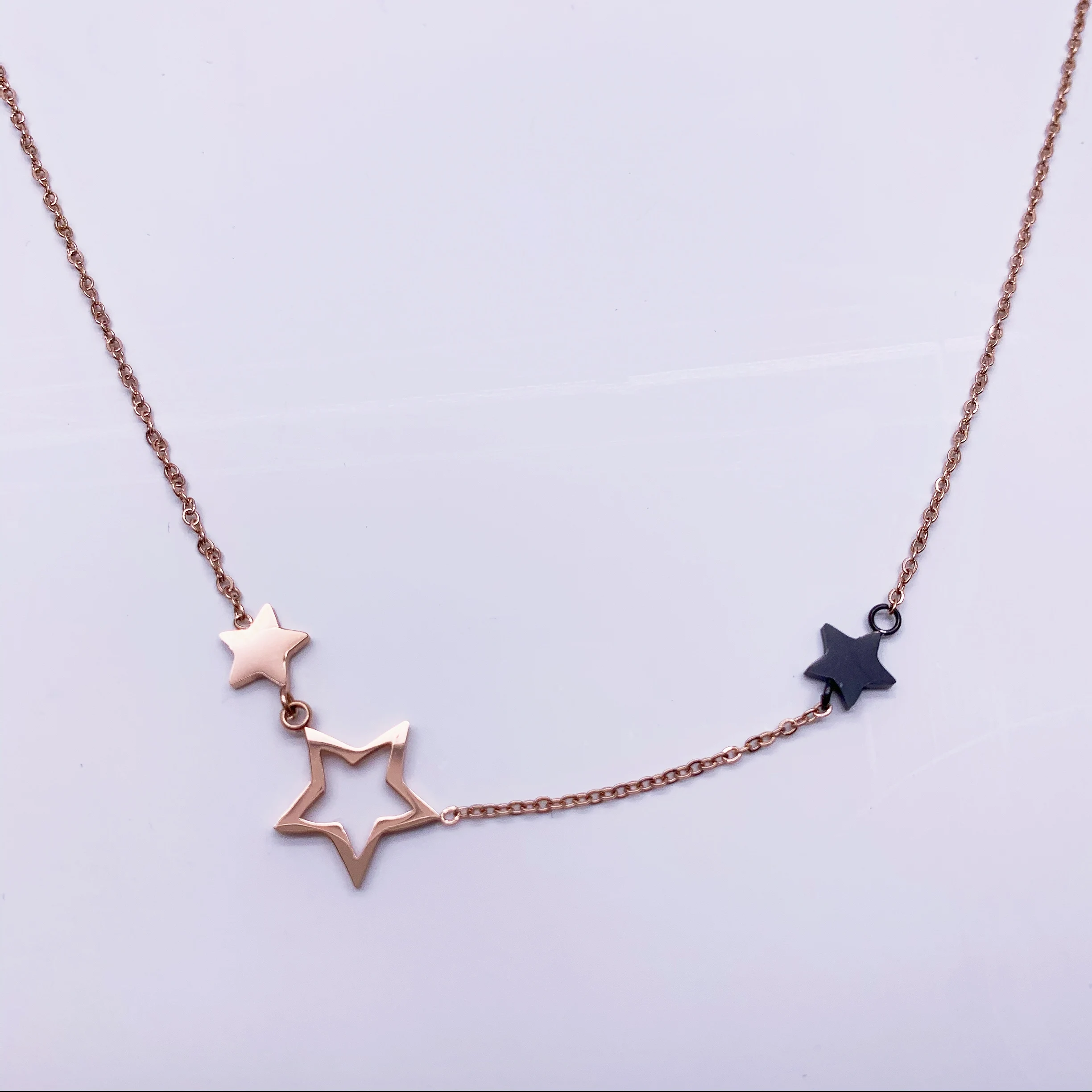 Классическое Очаровательное мини милое ожерелье из титановой стали с золотой