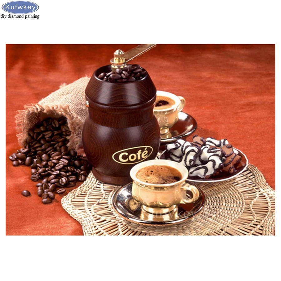 

Full Square drill 5D DIY Diamond embroidery Coffee Cup tool Diamond Painting Cross Stitch Rhinestone Mosaic kitchen decor gift