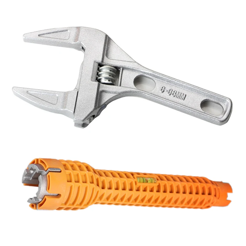 

Flume Wrench Water Pipe Wrench Basin Bottom Pliers Sleeve Bathroom Faucet Sink Installation and Maintenance Tool