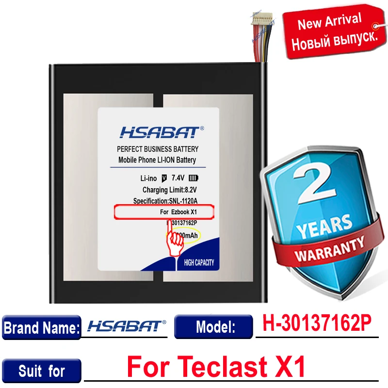 HSABAT H-30137162P 6800mAh Laptop Battery for TECLAST F5 2666144 NV-2778130-2S JUMPER Ezbook X1 Batteries | Компьютеры и офис