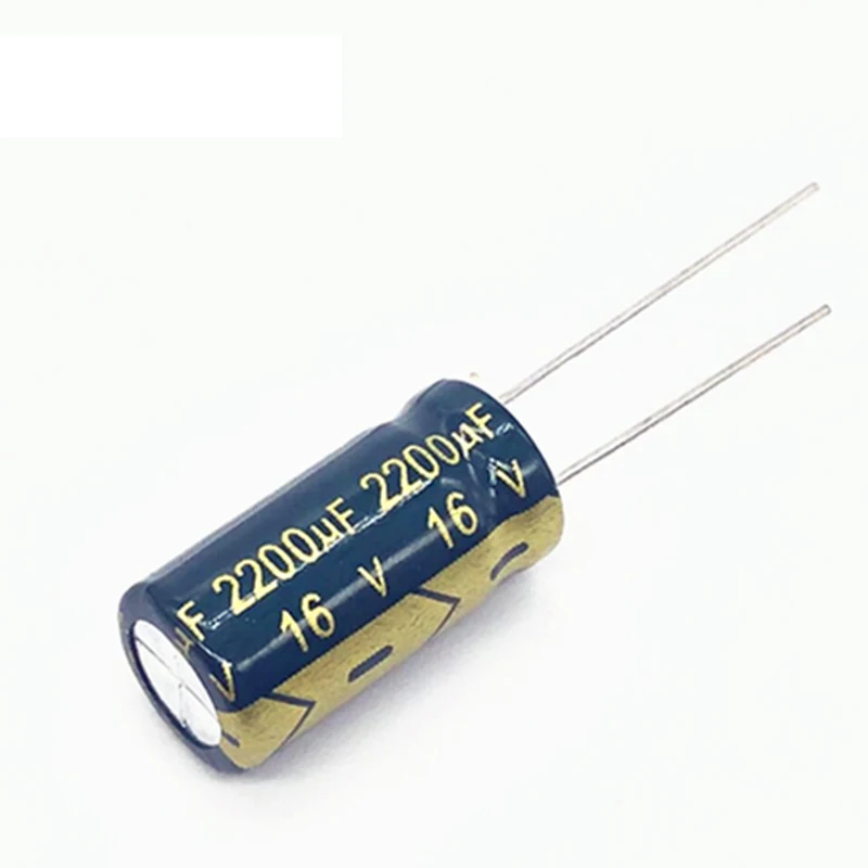 

100pcs/lot H202 2200uf16V Low ESR/Impedance high frequency aluminum electrolytic capacitor size 10*20 16V 2200uf 20%