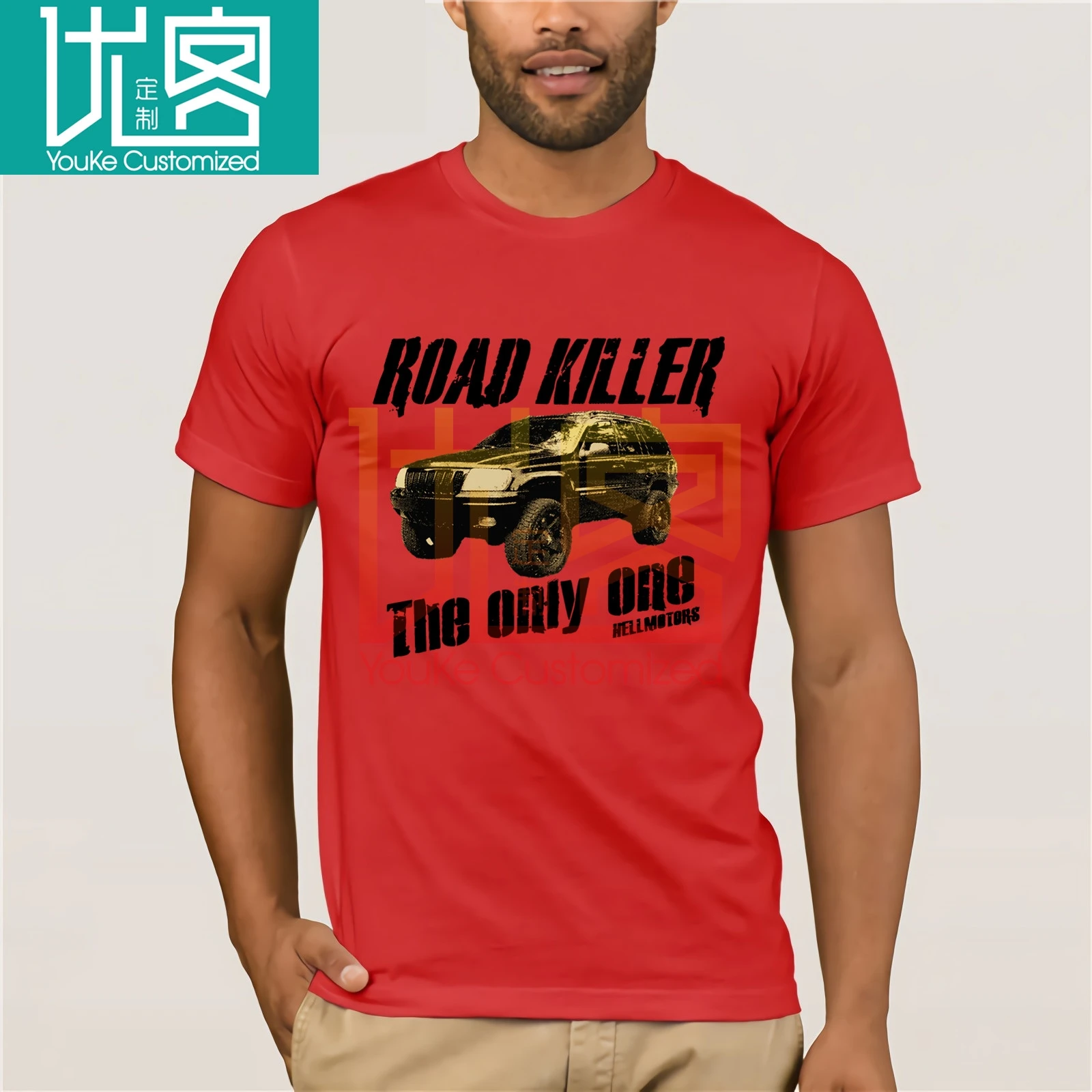 Модная мужская футболка бесплатная доставка Road Killer Grand Cherokee Wj Sand Винтажная летняя