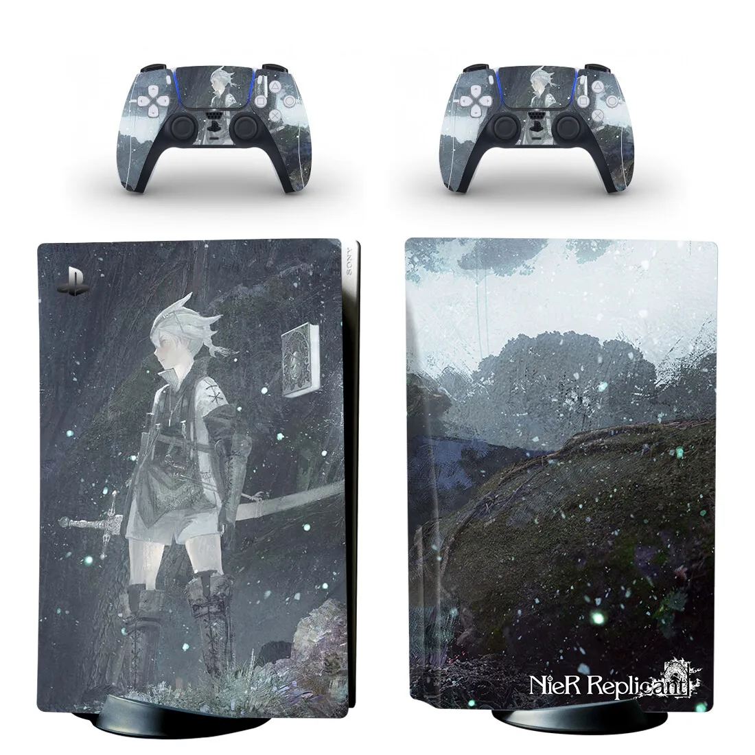 

NieR Replicant PS5 Standard Disc Edition Skin Sticker Decal Cover for PlayStation 5 Console & Controller PS5 Skin Sticker Vinyl
