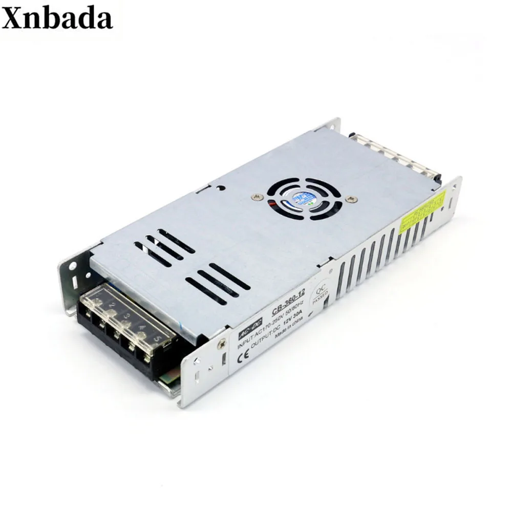 DC12V 30A AC170 250V трансформаторы светодиодный адаптер питания для светодиодных лент