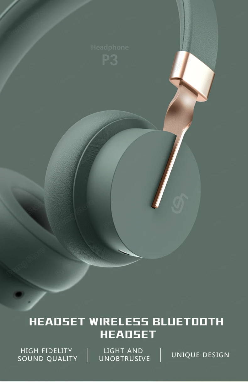 Красочные беспроводной наушники P3 супер бас спорт стерео Поддержка TF FM HIFI bluetooth игровая гарнитура с микрофоном для девочки подарок