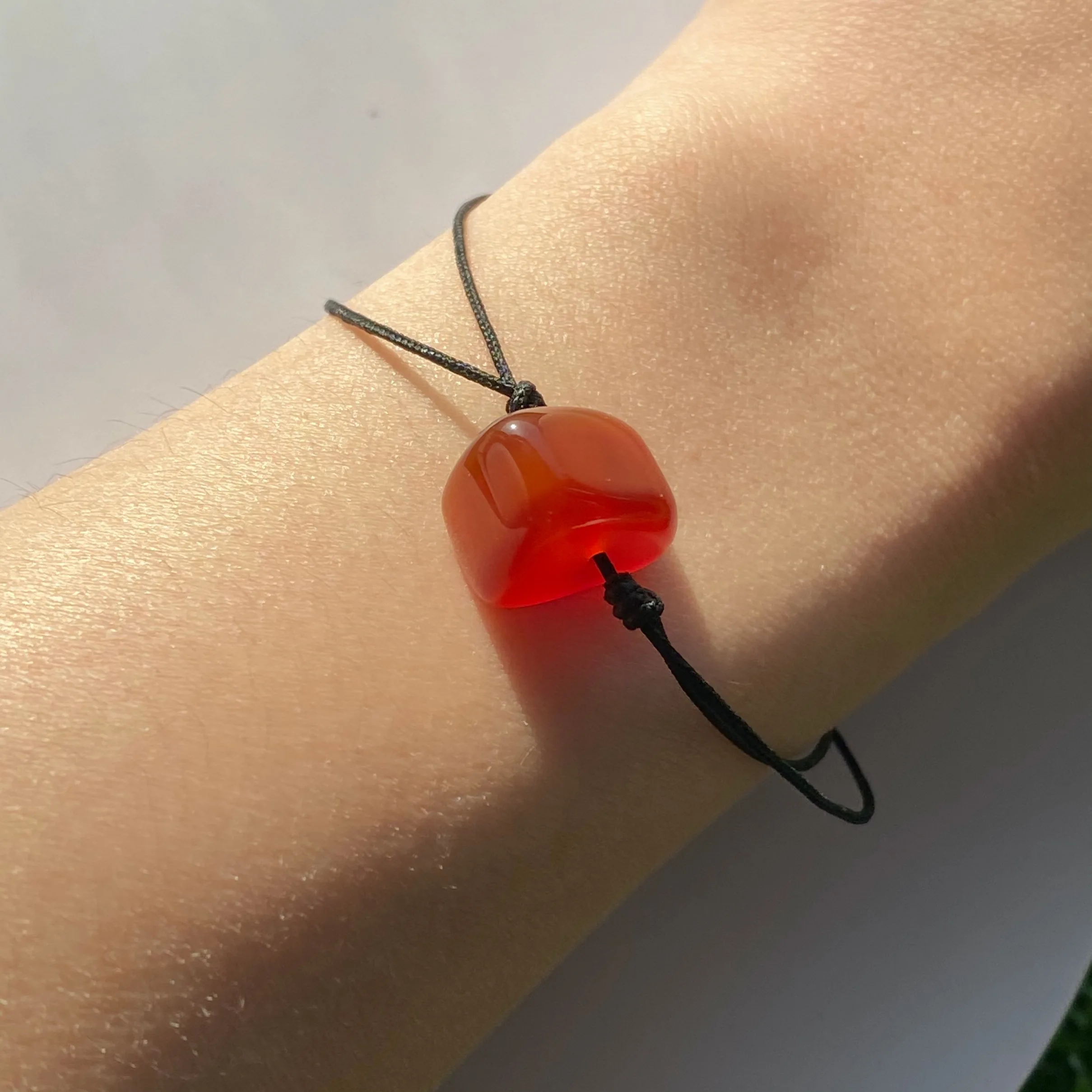

Irregular Natural Agate Bracelet Adjustable Rope Chain With Sterling Silver Label Black Onyx Bracelet Handmade Jewelry