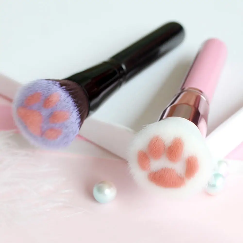 Яркий гламурный 1 шт. Милая кошачья лапа форма макияж кисти для макияжа