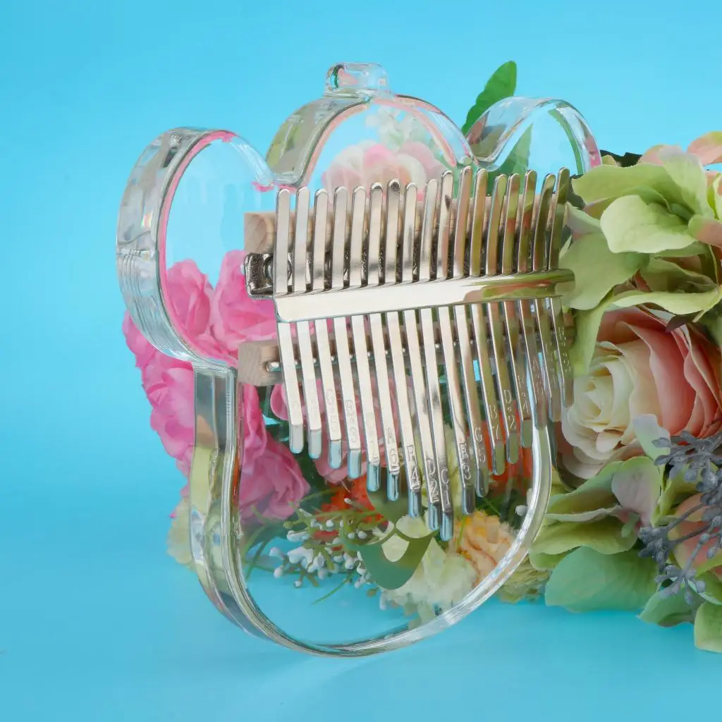 

Kalimba 17 Key Thumb Piano Acrylic Finger Piano with Pouch And