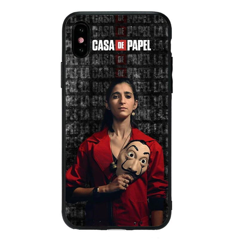 TPU Чехол для ТВ серии iphone 11 11Pro 8 6 6S Heist бумага для дома чехол для телефона iphone X XR XS MAX fundas мягкий чехол из ТПУ - Цвет: TPU