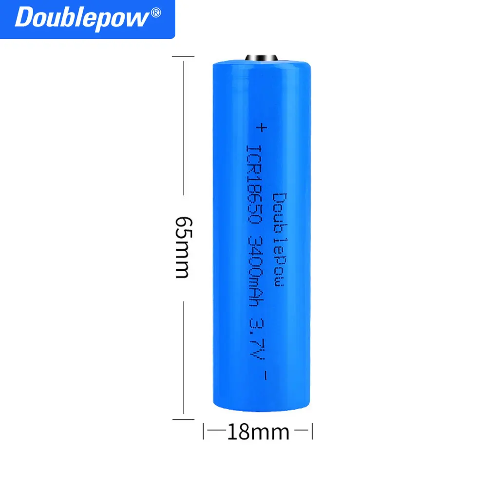 Новая Оригинальная батарея Doublepow 18650 3 7 в 3400 мАч литиевая аккумуляторная для
