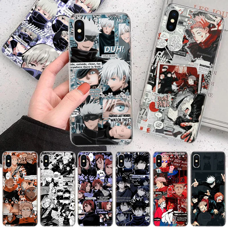 

Jujutsu Kaisen Anime Manga Soft Phone Case For IPhone 11 12 13 Pro MAX XR X XS Mini Apple 8 7 Plus 6 6S SE 5S Fundas Coque Shell