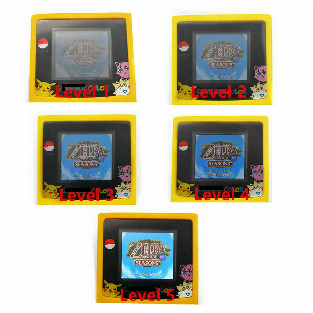 Yellow Housing shell case w/White Button 8 Colors 2.2" Backlight 5 Levels Brightness Screen LCD Kit For Game Boy Color GBC images - 6