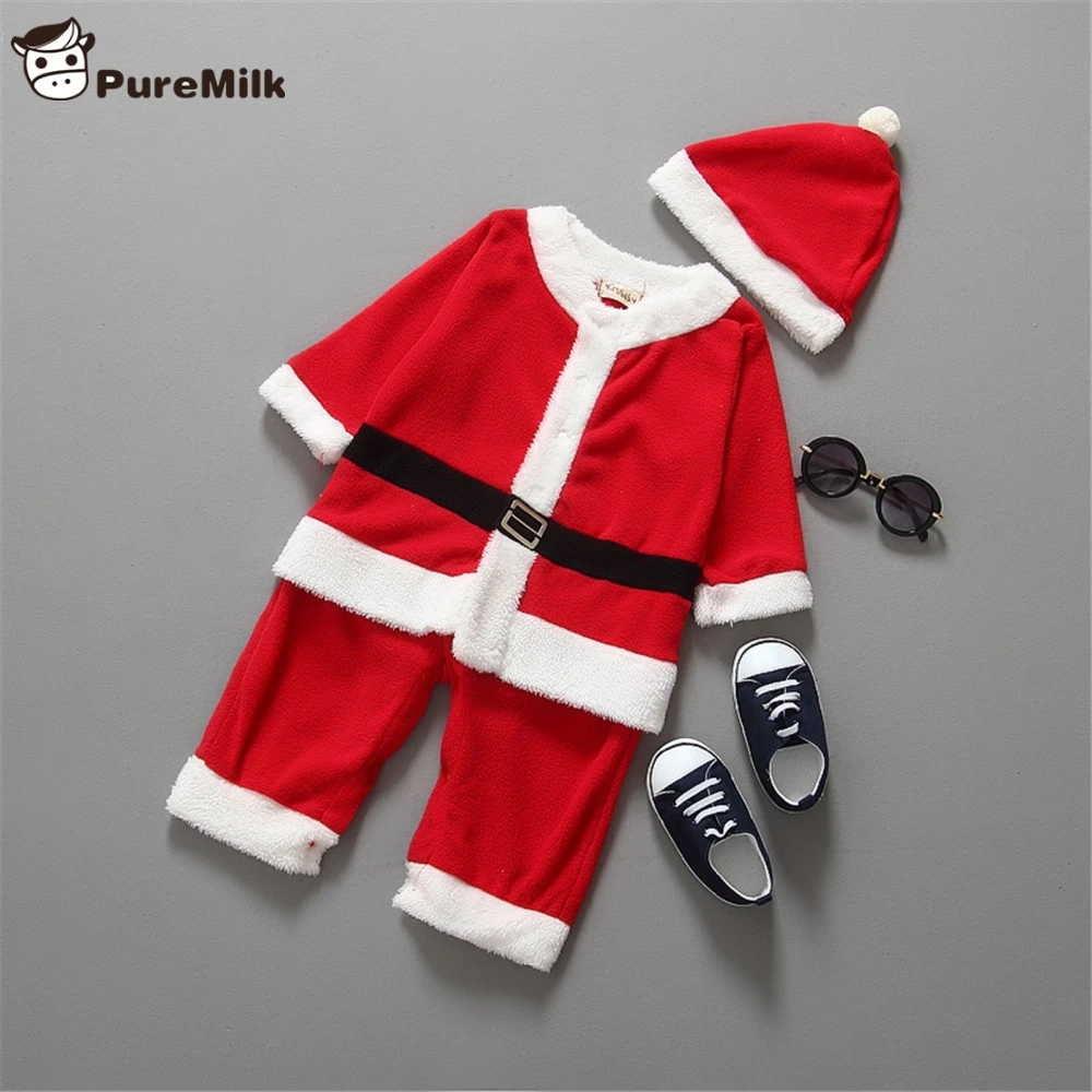 ползунки Новогодние товары одежда для малышей Костюм санта-клауса новорожденных