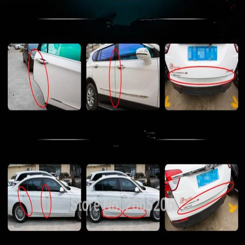 Car Door protection Rubber Strip Sticker For fiat 500 Tesla Scion Bugatti Mercury Smart Lotus suzuki grand vitara Accessories | Автомобили
