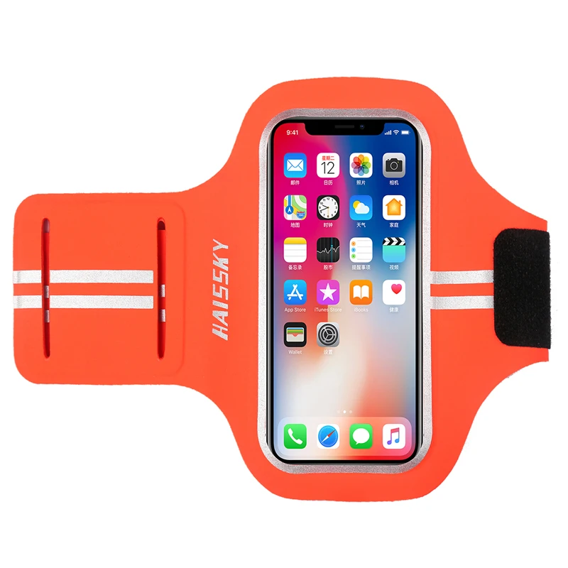 Haissky, 5,2 дюймов, спортивные нарукавники для бега iPhone X, XS, 8, 7, 6, 6 S, держатель для телефона для спортзала, фитнеса, для samsung S5, S6, S7, huawei, P9, P10 - Цвет: 04