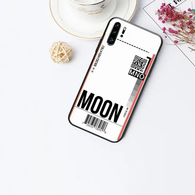 

First Class World City Label Bar Code Phone Case For Huawei P40 P30 P20 Pro Mate 10 20 30 Pro Lite P Smart Y7 2019 Plus Nova 3I