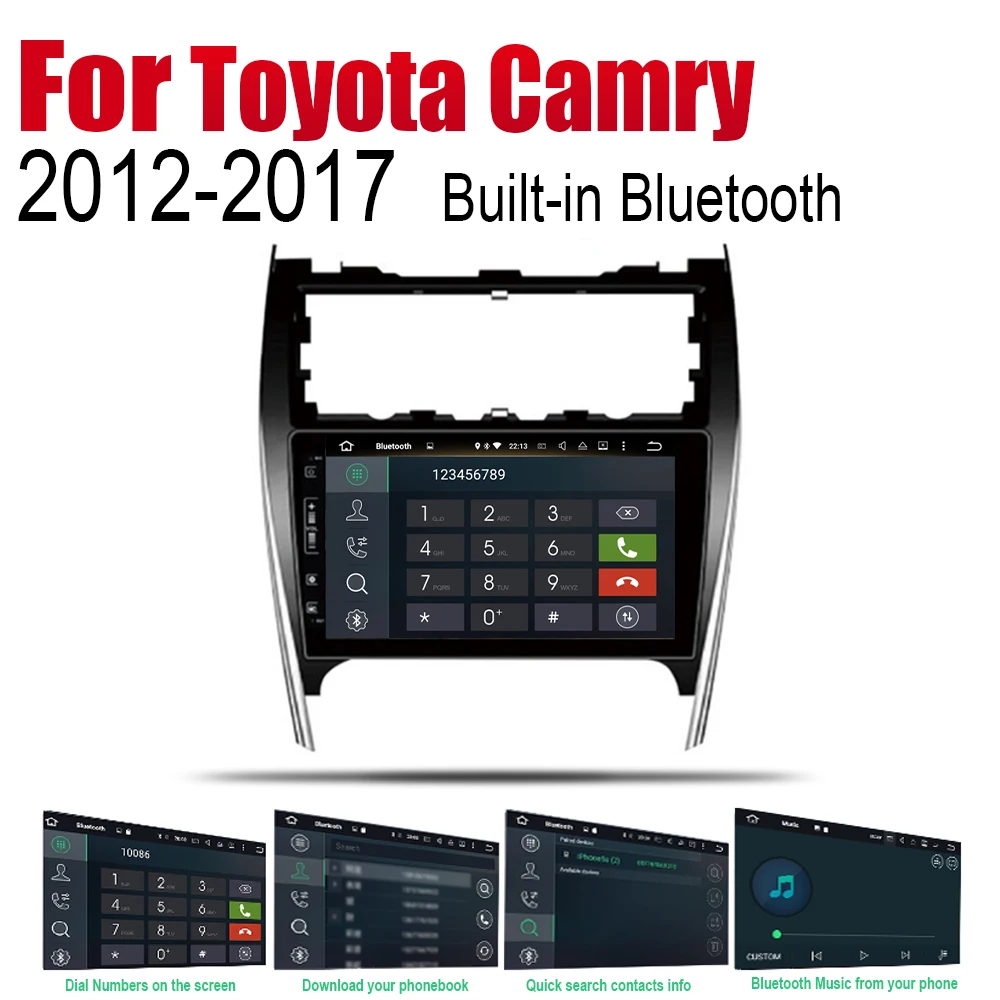 ZaiXi Android автомобильный Радио Стерео GPS навигация для Toyota Camry 2012 ~ 2017 Bluetooth wifi 2din