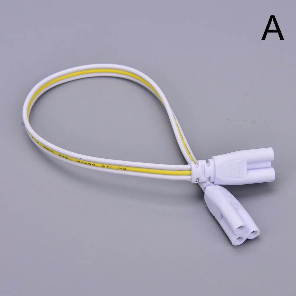 1Pcs 2 pin or 3 Double-end Cable Wire LED Tube Connector 30cm Two-phase Three-phase T4 T5 T8 Led Lamp Lighting Connecting - купить по