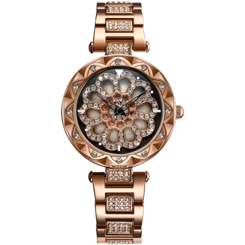 Часы Девушка звезда 360 градусов вращающиеся часы Женская Сеть Красный douyin Мода