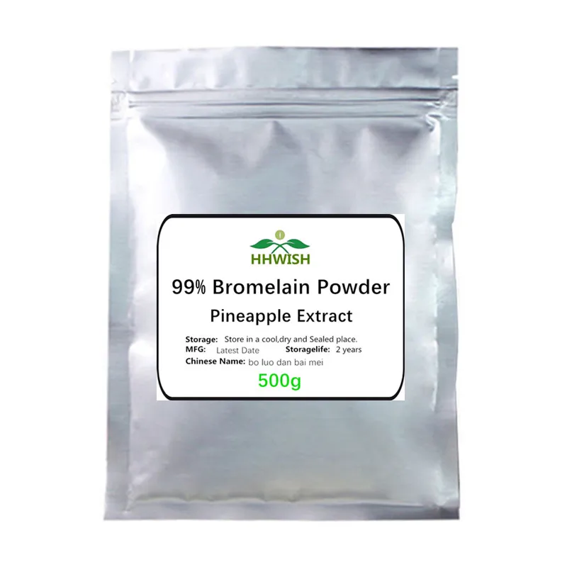 

Hot Sale 99% Pure Bromelain Powder,Pineapple Extract,100000u/g,Best Digestive Enzymes,Whitening and freckle removing
