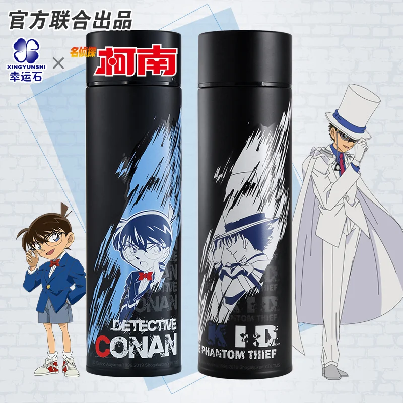 

[Detective Conan] Anime Thermos Steel Water Bottle LED Display Temperature Sensing Cup Manga Role Conan Kid
