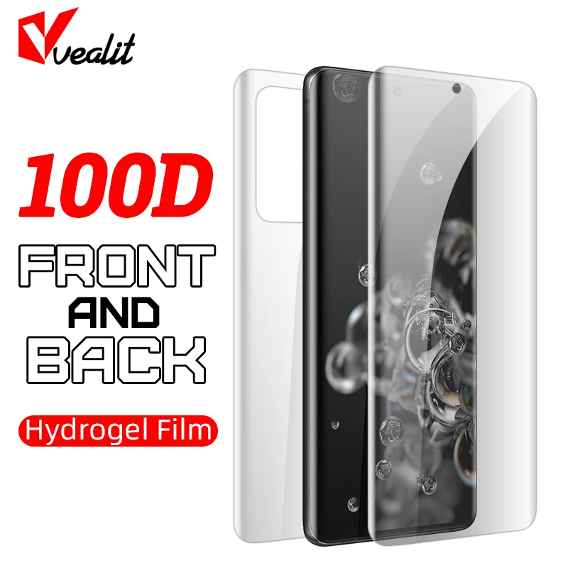 

100D Front Back Hydrogel Film For Samsung Galaxy S20 S10 S9 S8 Plus Note 8 9 10 20 Ultra S10e S20 FE Screen Protector Soft Film