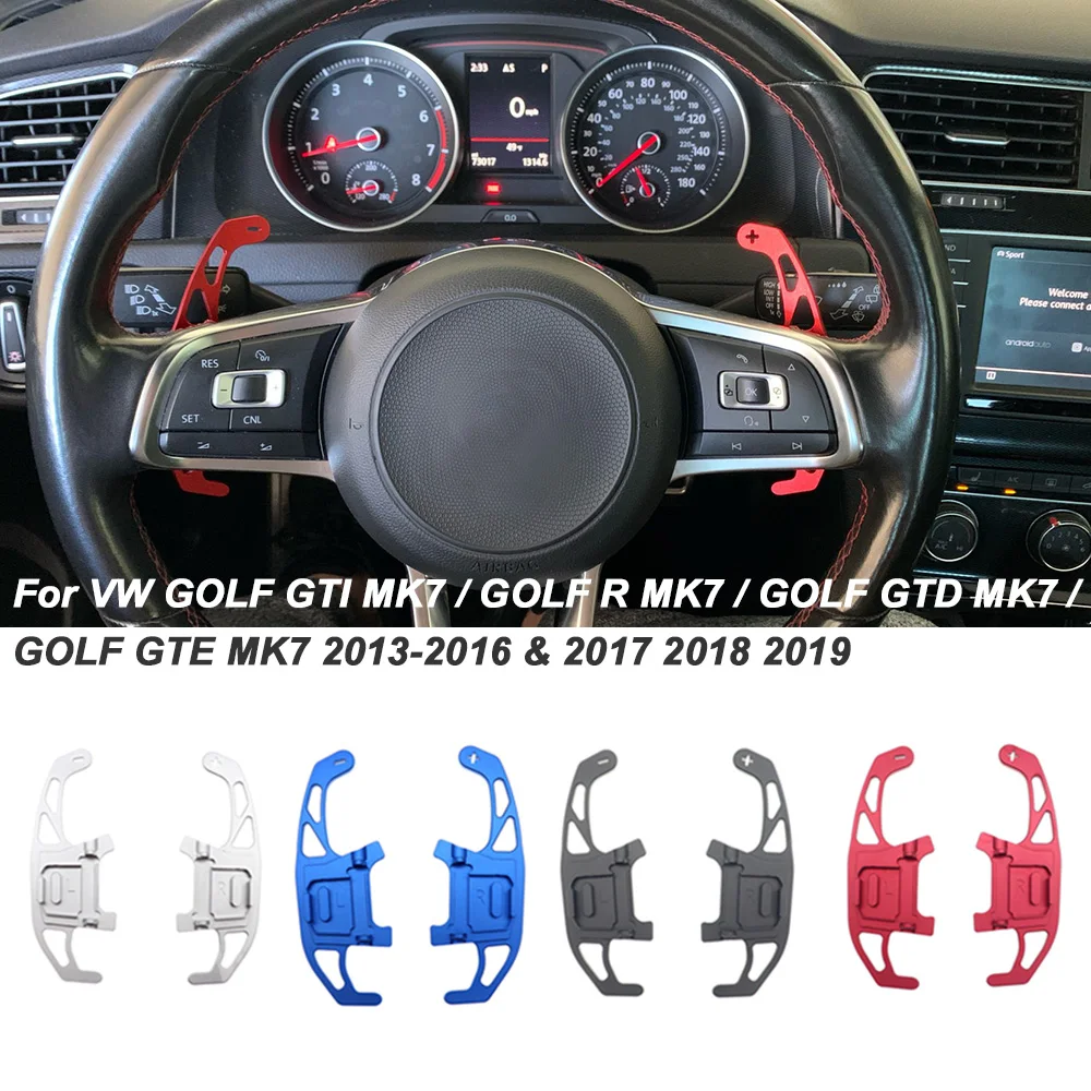 

2pcs Car Steering Wheel Shift Paddle for VW GOLF 7 GTI R GTD GTE MK7 7 Polo GTI Scirocco Car Metal Alloy Accessories