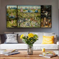 the garden of earthly canvas paintings by hieronymus bosch reproductions wall art cuadros picture for living room decor no frame