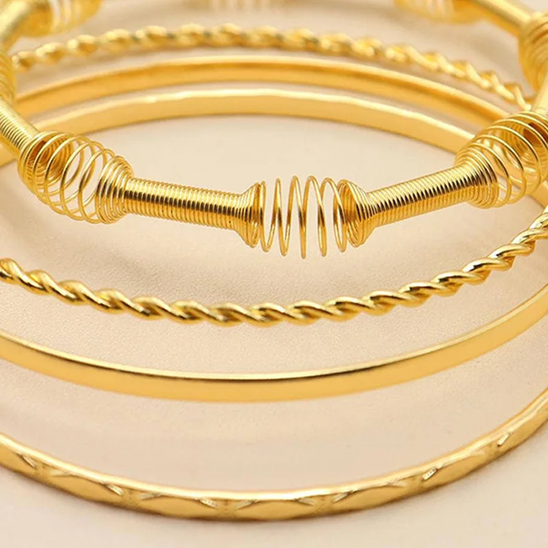 5 шт./компл. женские браслеты пружинный крест с призматическим узором поворотный