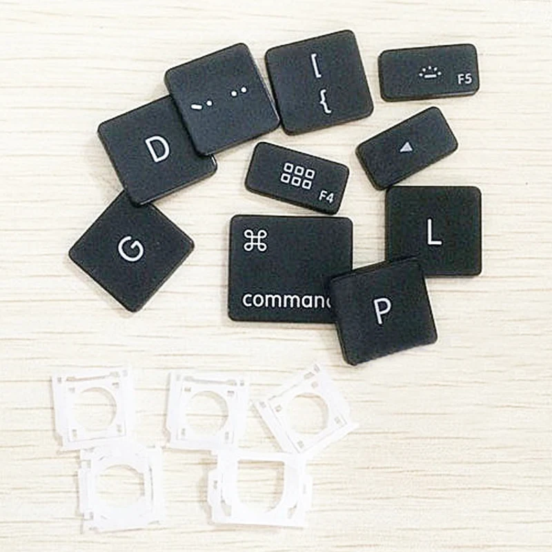 Новый черный ключ с одним белым зажимом Сменный колпачок для клавиатуры US UK Macbook