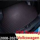 SJ автомобильный коврик для багажника, поднос для багажника, авто напольный лайнер, грузовой ковер, багажная грязевая подушка, аксессуары для Volkswagen VW Touareg 2008 09-2021
